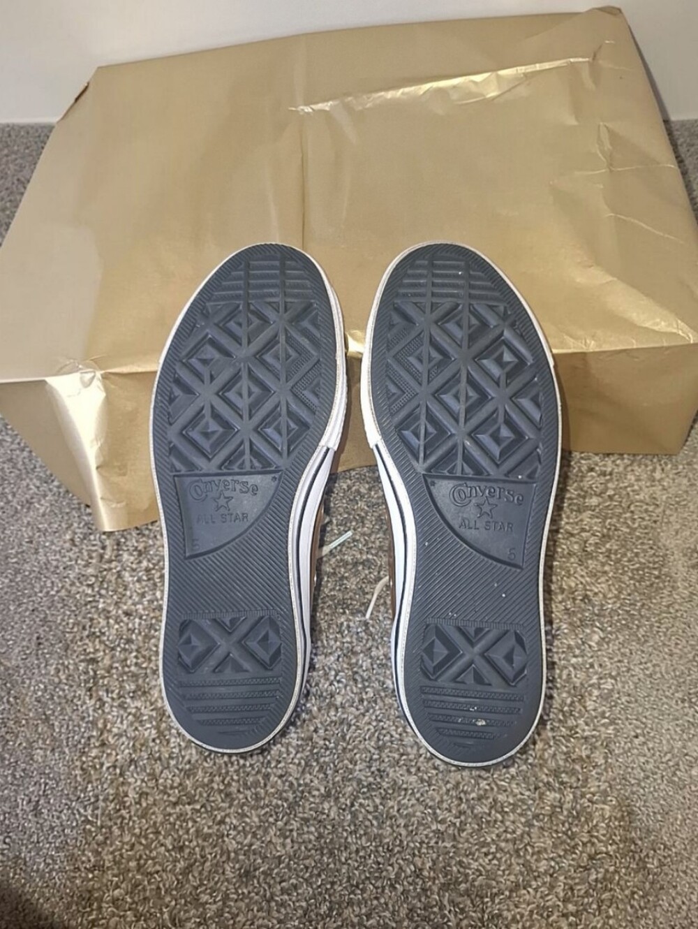 Converse Chuck Taylor All Star Metallic Gold High-Top Sneakers - Women Size 7 - Picture 7 of 8